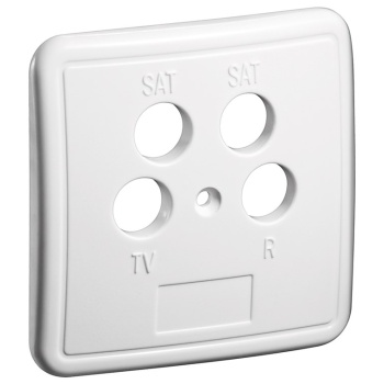 4-hole Cover Plate for Antenna Wall Sockets