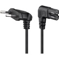 Connection Cable with Europlug, Angled, 0.5 m, black