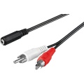 Audio Cable Adapter, 3.5 mm Female to RCA Male