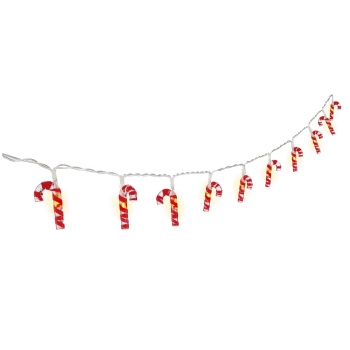 String Light "Candy Canes" with 10 LEDs