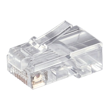 RJ45 Modular Plug for Round Cables, 8-Pin