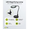 LED Magnifying Lamp with Base and Clamp, 6 W, black