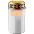 LED Grave Candle, white