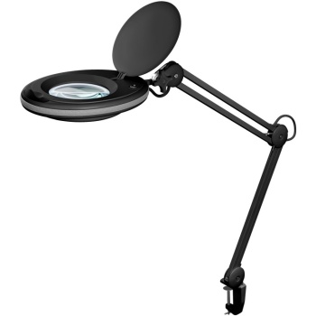 LED Magnifying Lamp with Clamp, 8 W, black