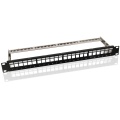 19 Inch (48.3 cm) Blank Keystone Patch Panel (STP) (1 U), with erarthing cable