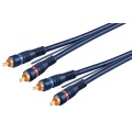 Car Hi-Fi Stereo RCA Connector Cable, Double Shielded