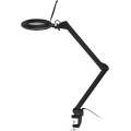 LED Magnifying Lamp with Clamp, 10 W, black