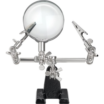 Soldering Aid / Third Hand with Magnifying Glass 2.5x Magnification