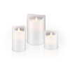 LED Real Wax Candle, White, 10 x 15 cm