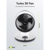 9-inch 3D Floor Fan with Remote Control and Timer