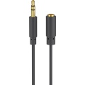 Headphone and Audio AUX Extension Cable, 3.5 mm, 3-pin, Slim