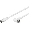 Angled SAT Antenna Cable (80 dB), Double Shielded