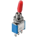 Toggle Switch Miniature, ON - ON, 3 Pins, Blue Housing