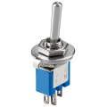 Toggle Switch Subminiature, 1x UM, 3 Pins, Blue Housing