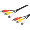 Composite Audio/Video Connector Cable, 3x RCA
