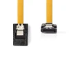 SATA 7-pin data kaabel 1m 6Gb/s, otse - nurk pisitkud, kolla
