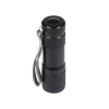 9-LED UV flashlight black aluminum body