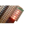 Led module on a breadboard, Red