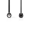 Üleminek 3.5mm stereo pistik-6.3mm stereo pesa 0.2m kaabel Must