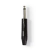 6.3mm speaker mono plug Nedis Black