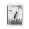 6.3mm speaker mono plug Nedis Black