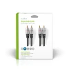 2*RCA-2*RCA kaabel 20m kullatud Alumiinium Premium, Must