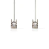 CAT5E Patch ethernet cable 20m, SF/UTP CCA, shielded, White