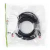 CAT6 Patch Võrgukaabel 10m, S/FTP gigabit LSZH PiMF, varjestatud, Must