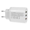 Toiteadapter laadija 3xUSB-A QC3.0 12V/1.5A, 5V/2x2.1A, Valge,  plug-in