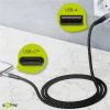 USB-A - USB-C 2.0 tekstiil kaabel 0.5m 3A hall