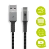 USB-A - USB-C 2.0 tekstiil kaabel 0.5m 3A hall