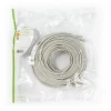CAT5E Patch ethernet cable 30m, SF/UTP CCA, shielded, Grey