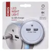 USB laadija USB-A 2xUSB-A pesad 2.4A 12W valge