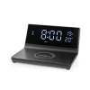 Desk clock QI charger up to 15W USB-C input black