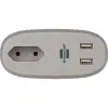 Pikendusjuhe diivanisse 1xEURO 2xUSB-A 2.1A hall 3m