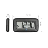 Digital wireless parking clock, black, 1xLCD, automatic summer/winter time, Needit Park Micro 2