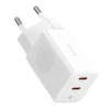 USB зарядное устройство 2xUSB-C порта 40W Baseus GaN5 белое