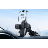 Phone holder for glass on armature with suction cup black
