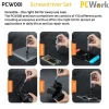 PCW08I Screwdriver Set 130pcs, +,-,hex,tx,p,tri,Y,sq,fork
