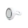 Magnet d=25mm N38 M4 with hanging hook white 16kg