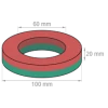 Magnet ring D=100mm d=60mm h=20mm ferrite Y35 16kg