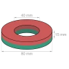 Магнитное кольцо D=80мм d=40мм h=15мм феррит Y35 9.5кг