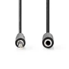 3.5mm audio stereo pikendus kaabel 2m must
