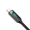 USB-A - USB-C кабель с дисплеем 2м 66W Baseus черный