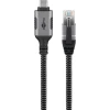 USB-C 3.1 RJ45 ethernet cable 2m 1Gbps gray textile