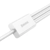 USB-A - USB-C, Lightning, Micro-USB kaabel 1.5m valge, kolmikkaabel