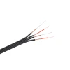 Shielded audio cable 4-core 4*3mm black