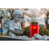 Grave candle red 2700K IP44 2xAA not included
