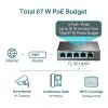 Ethernet 5 ports switch, jagaja 10/100 TP-LINK 4-Port PoE
