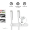 USB-C to USB-C 2.0 silicone cable 1.5m 60W 480MBPS white